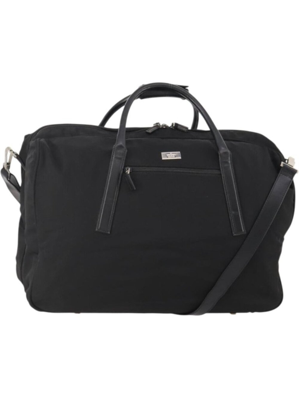 GUCCI Boston Bag Canvas 2way Black Silver 012 0393 12